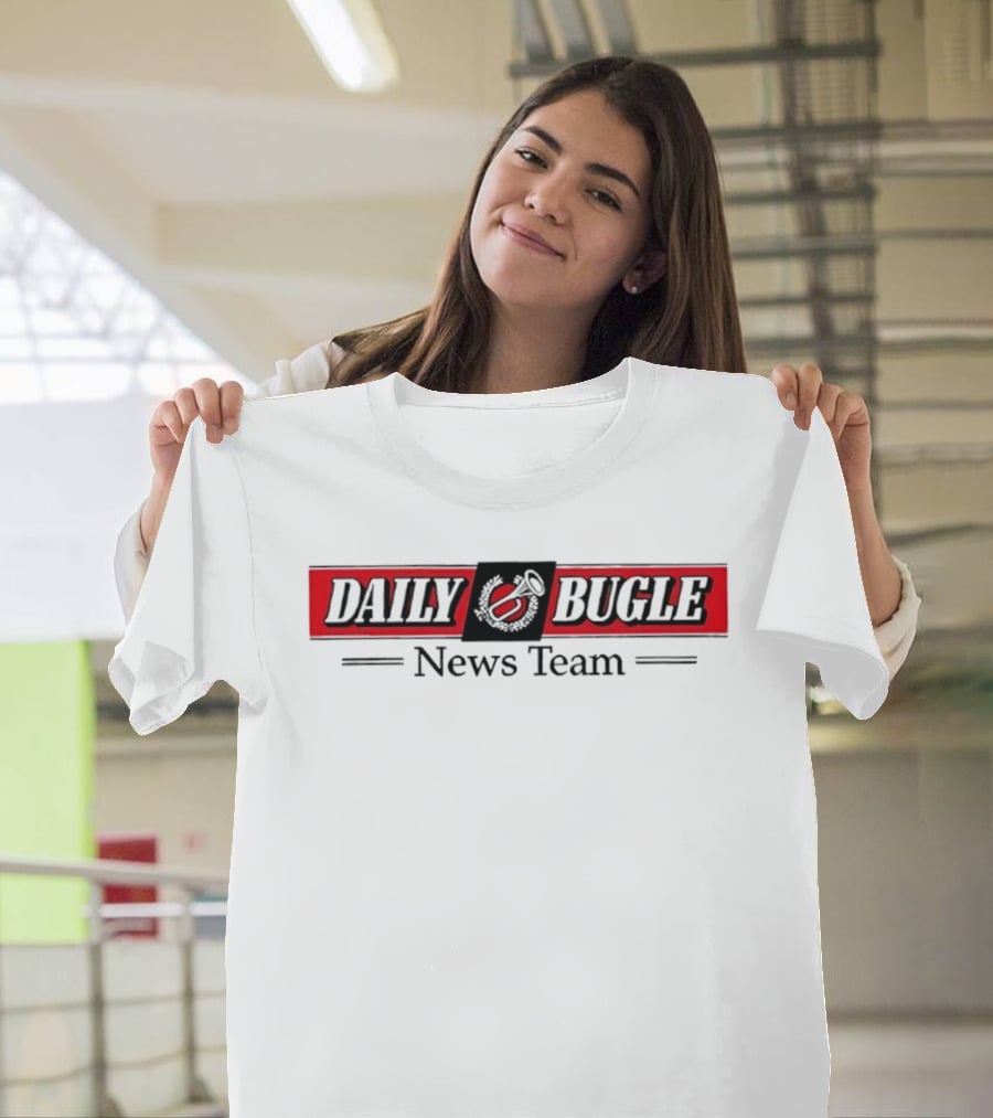Daily Bugle News Team Logo With Iconic Newspaper T-Shirt