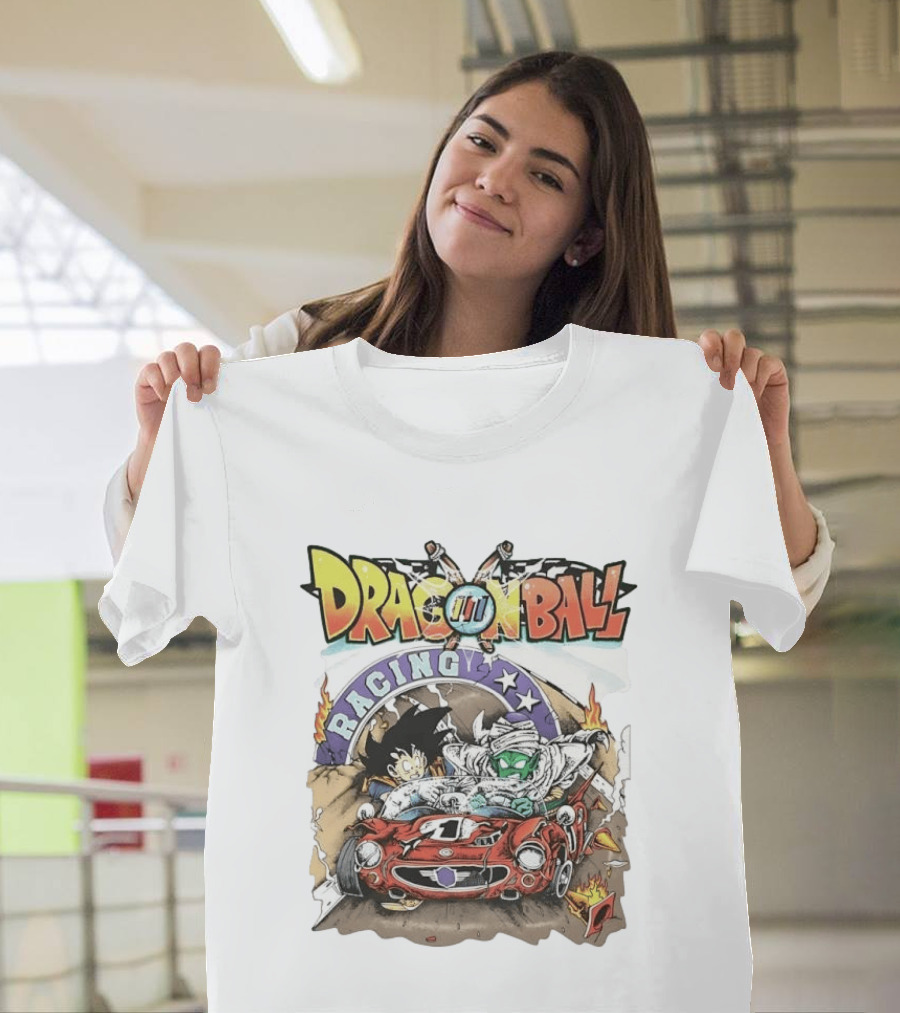 Dragon Ball Racing Goku Piccolo Red Racecar Adventure T-Shirt