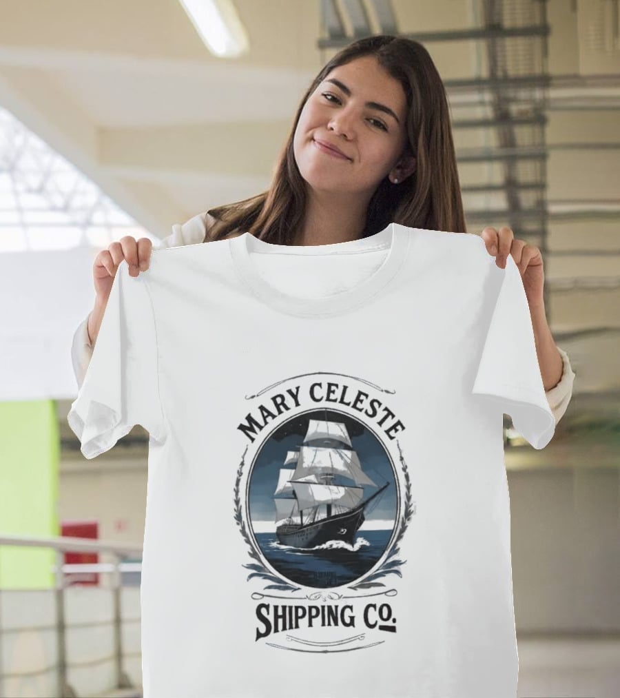 Mary Celeste Shipping Co Sailboat Ocean Adventure T-Shirt