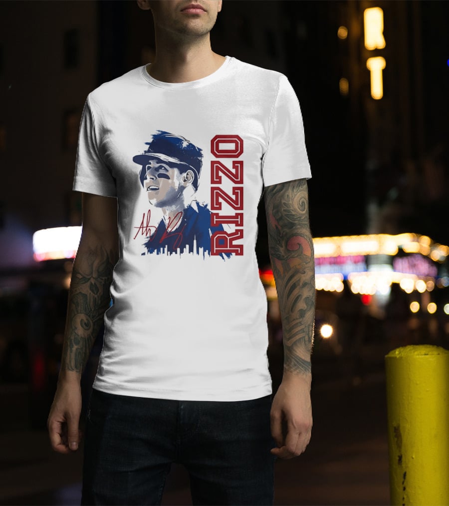 Rizzo Halftone Player Skyline Signatures T-Shirt