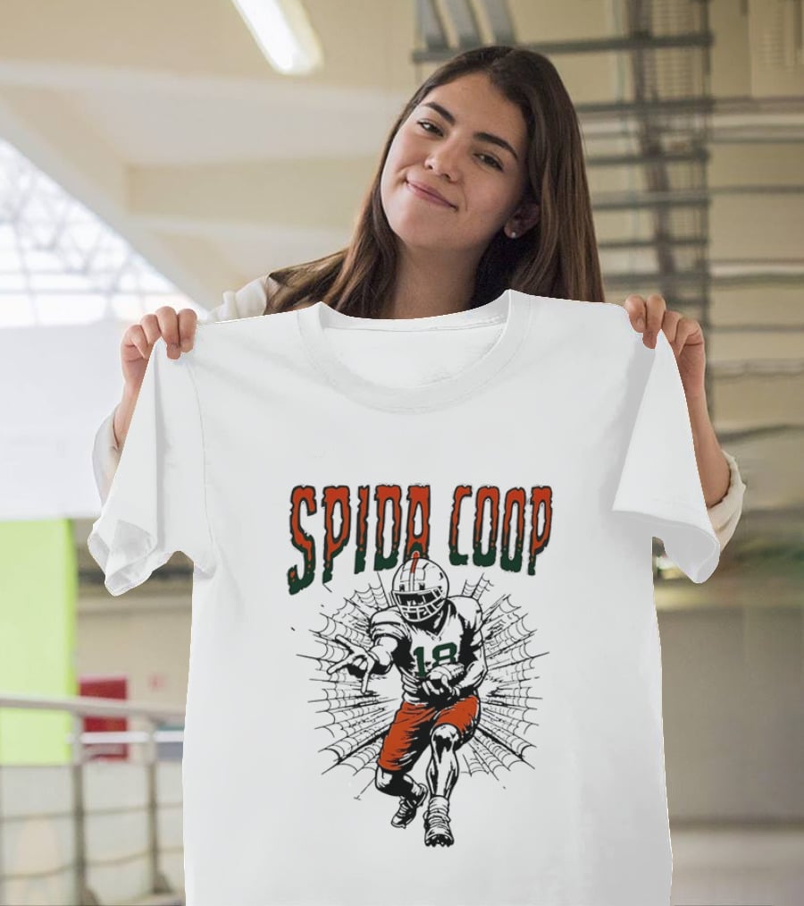 Spida Coop Miami Hurricanes Football Player Web T-Shirt
