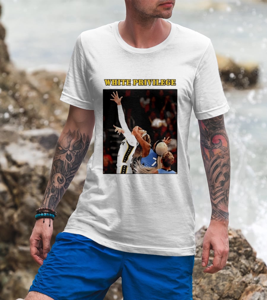 WHITE PRIVILEGE Sophie Cunningham DiJonai Carrington Basketball Confrontation T-Shirt