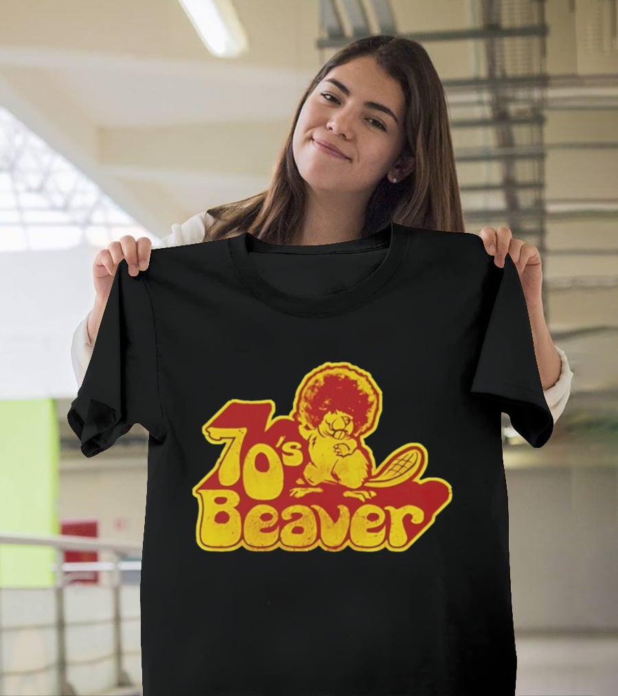 70's Beaver Retro Funky Cartoon T-Shirt