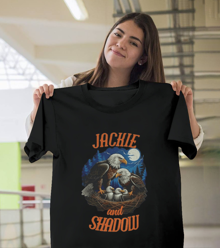 Jackie And Shadow Bald Eagles Together In Nest Under Moonlight 2012 2026 T-Shirt