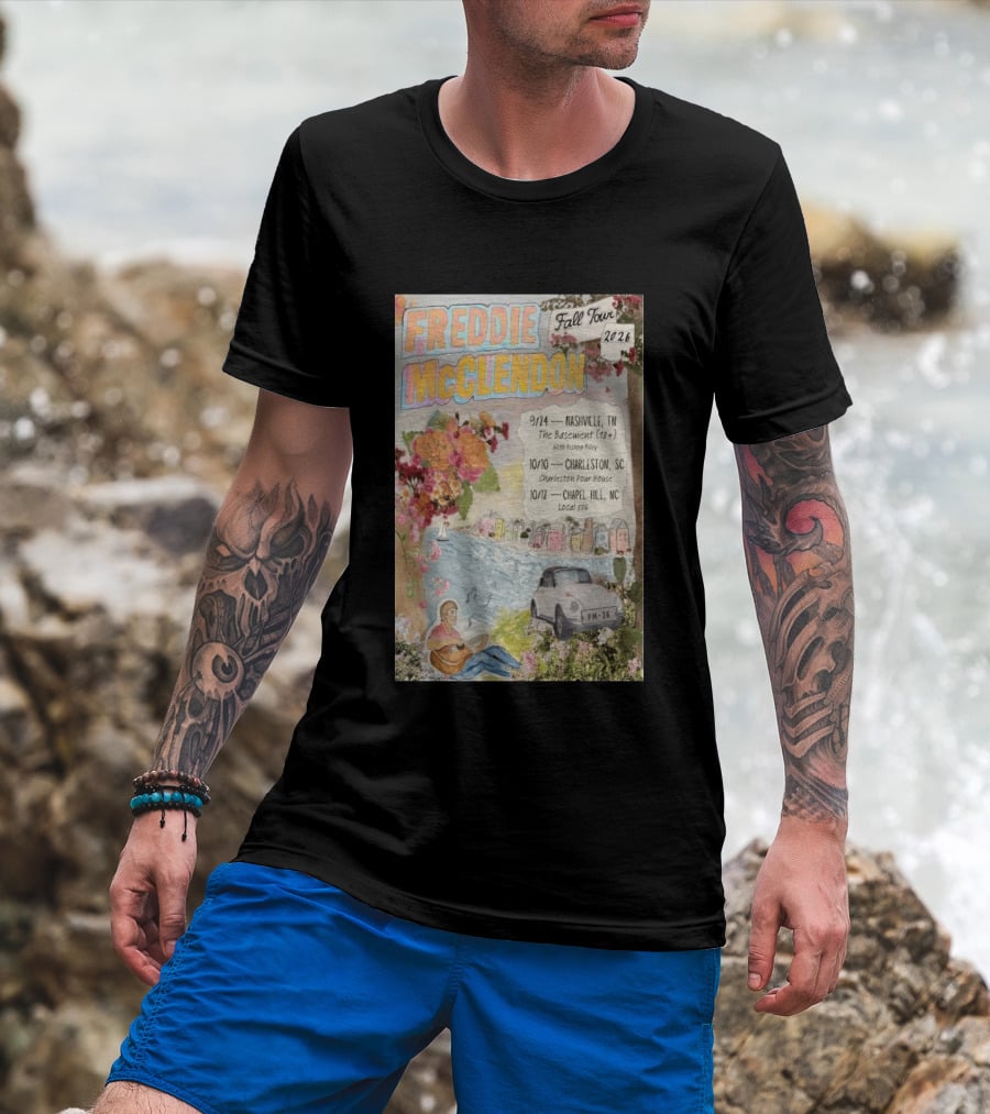 Freddie McClendon Fall Tour 2026 Nashville The Basement Concert T-Shirt