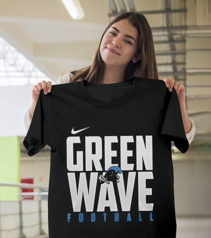 Nike Green Wave Football Tulane T-Shirt