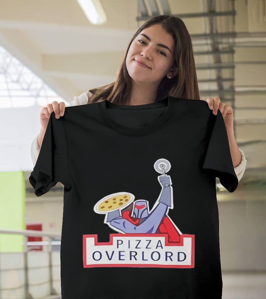 Pizza Overlord Knight With Pizza Slice And Cutter T-Shirt