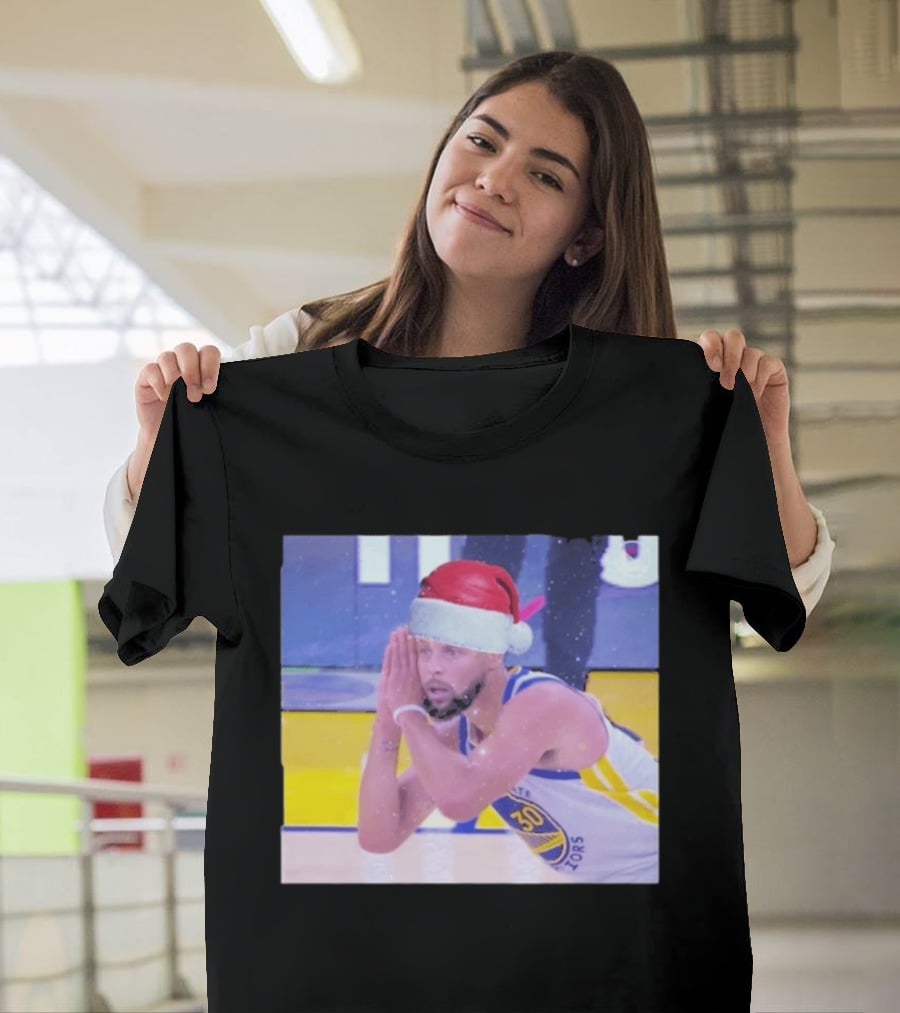 Steph Curry Night Night Xmas 2026 Santa Hat Basketball Fan Holiday T-Shirt
