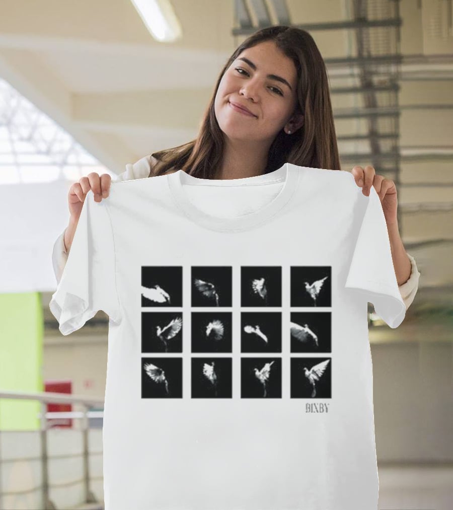 Bixby Doves Tour Music Album Cover Concept With Artistic Bird Motifs T-Shirt