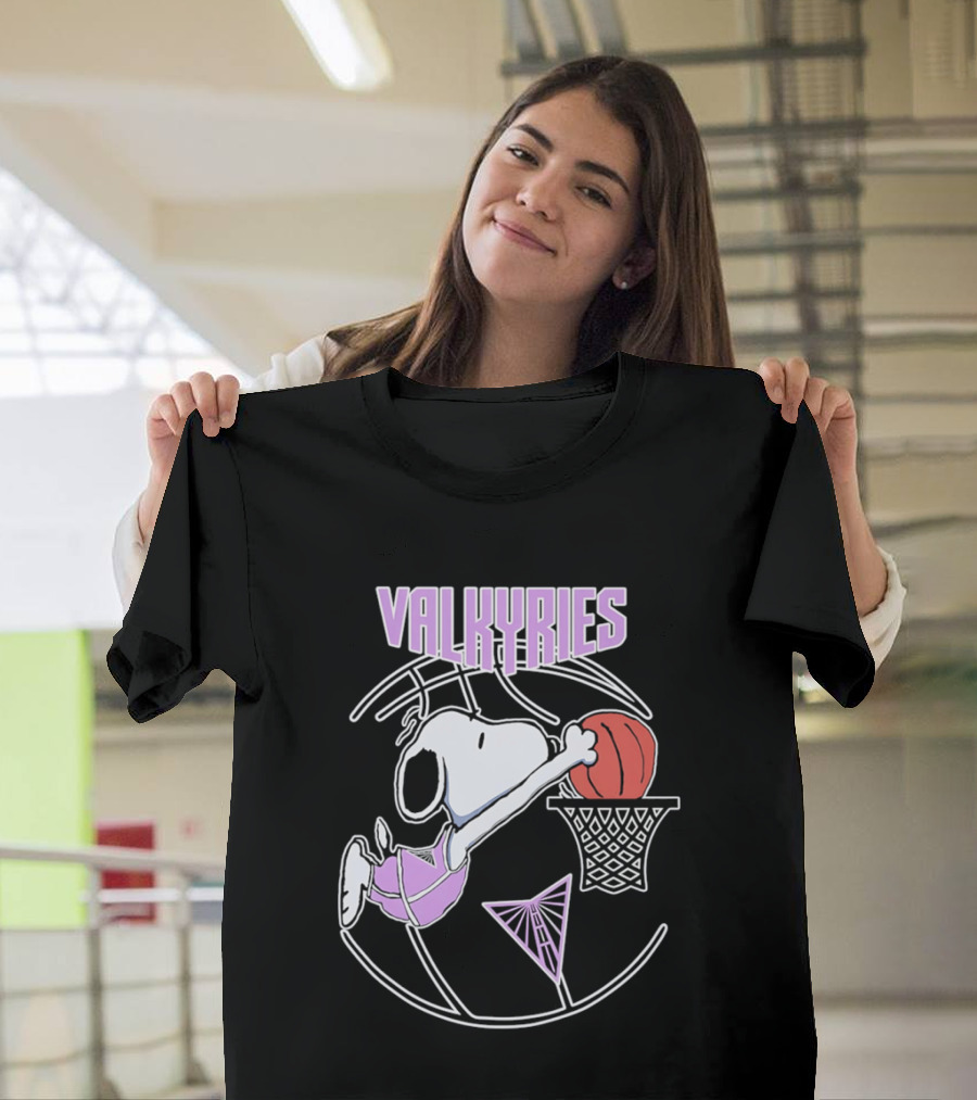 Valkyries Snoopy Basketball Slam Dunk T-Shirt
