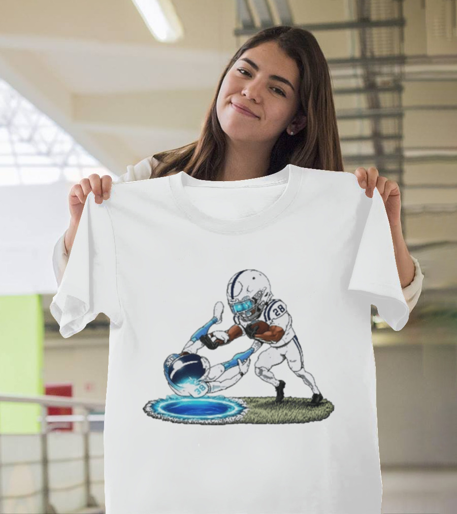 Jonathan Taylor Indianapolis Colts 28 Football Caricature T-Shirt