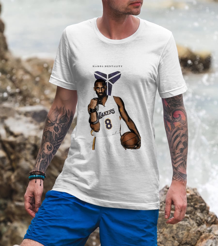 Kobe Bryant Mamba Mentality Los Angeles Lakers 8 Basketball Player T-Shirt