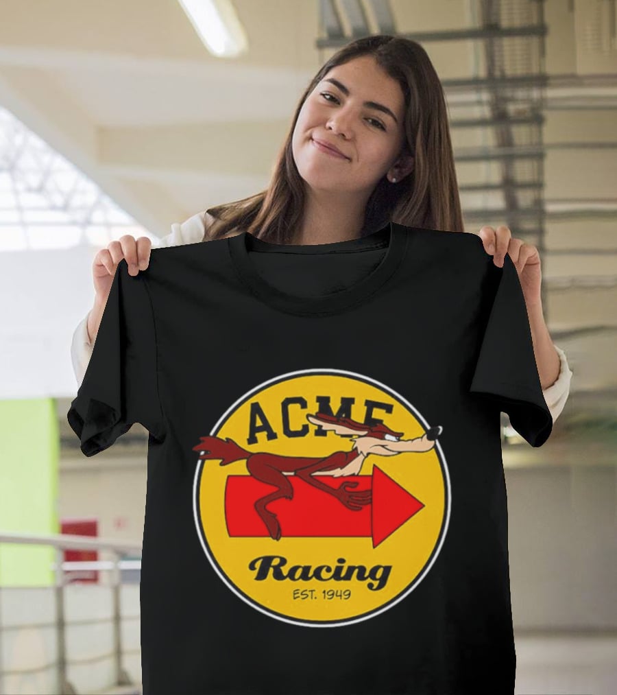 Acme Racing Wile E. Coyote Rocket Est 1949 Retro Cartoon T-Shirt