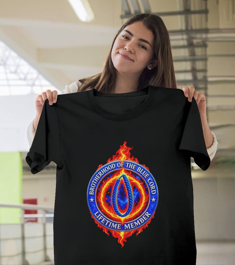 Brotherhood Of The Blue Cord Lifetime Member Fire Ring T-Shirt