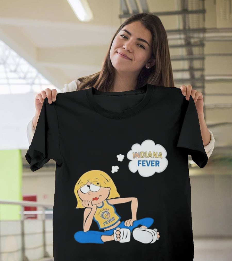 WNBA Indiana Fever Blonde Girl Cartoon Thought Bubble T-Shirt
