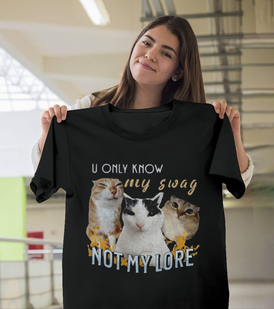 U Only Know My Swag Not My Lore Funny Cat Trio T-Shirt