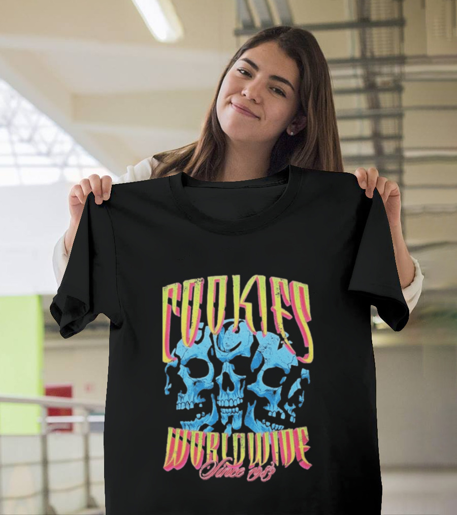 Cookies Worldwide Shattered Skulls Since 1989 T-Shirt