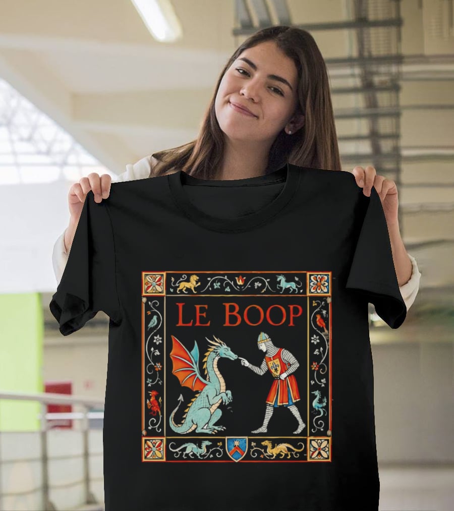 Le Boop Medieval Knight And Dragon Encounter T-Shirt