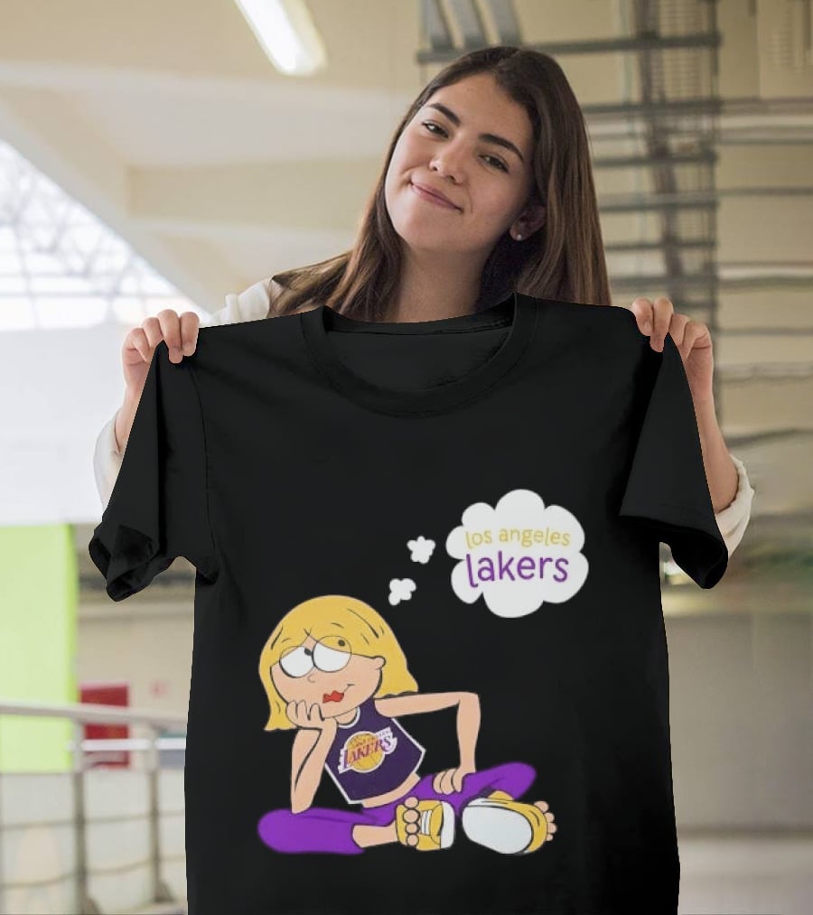 Los Angeles Lakers Cartoon Girl Daydreaming Thought Bubble T-Shirt