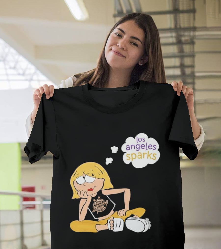 Los Angeles Sparks WNBA Blonde Girl With Astronaut Thought Bubble T-Shirt