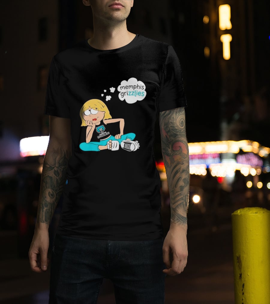 Memphis Grizzlies NBA Cartoon Blonde Girl Daydreaming Thought Bubble T-Shirt