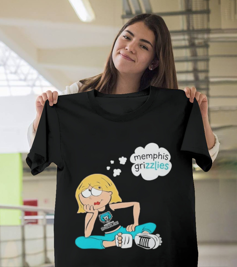 Memphis Grizzlies NBA Cartoon Blonde Girl Daydreaming Thought Bubble T-Shirt
