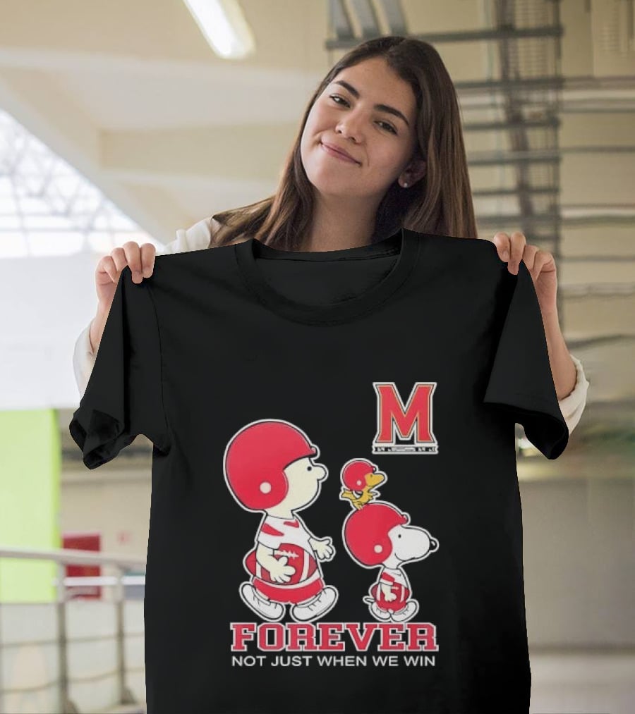 Charlie Brown And Snoopy Forever Loyalty Maryland Terrapins Fan T-Shirt