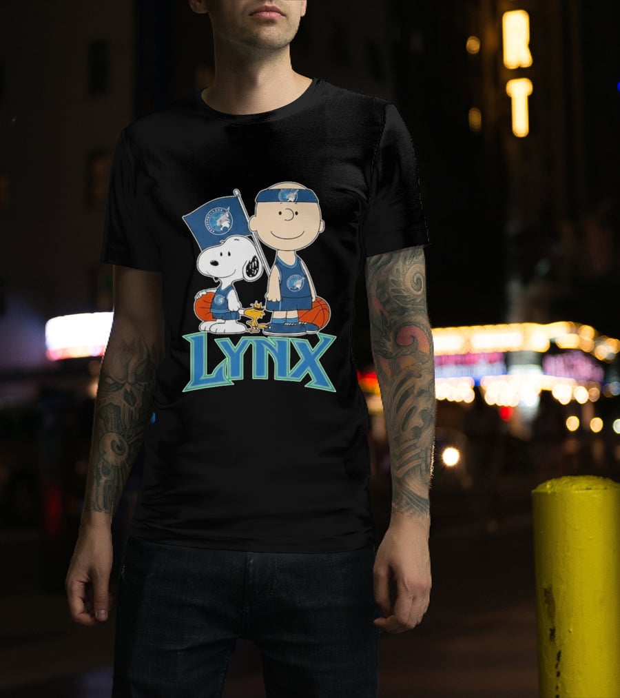 Minnesota Lynx Snoopy Charlie Brown WNBA Basketball Woodstock T-Shirt
