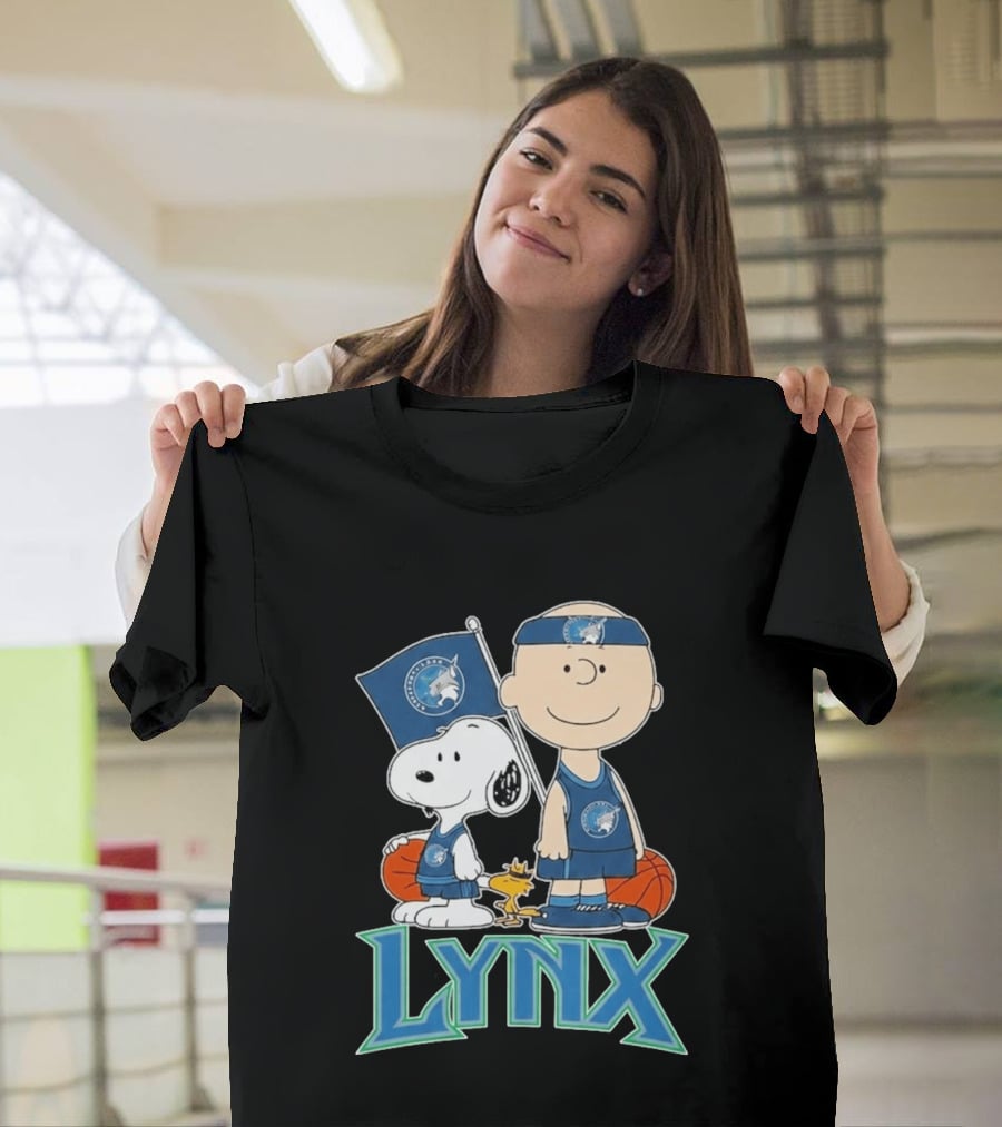Minnesota Lynx Snoopy Charlie Brown WNBA Basketball Woodstock T-Shirt