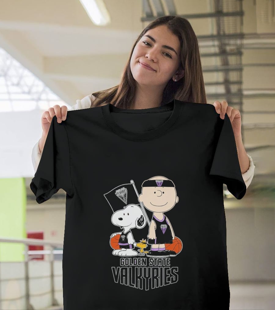 Golden State Valkyries Charlie Brown Snoopy WNBA Basketball T-Shirt