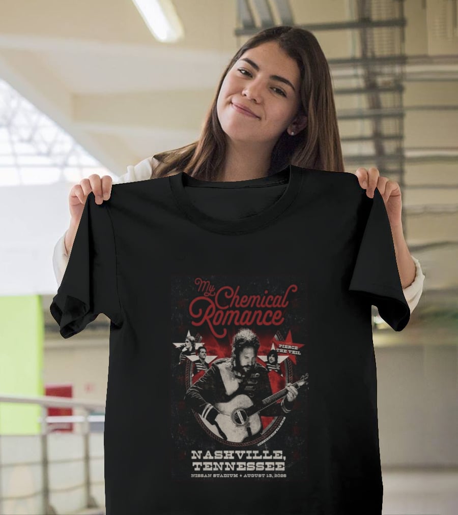 My Chemical Romance Nashville Tennessee Pierce The Veil Nissan Stadium August 10 2026 T-Shirt