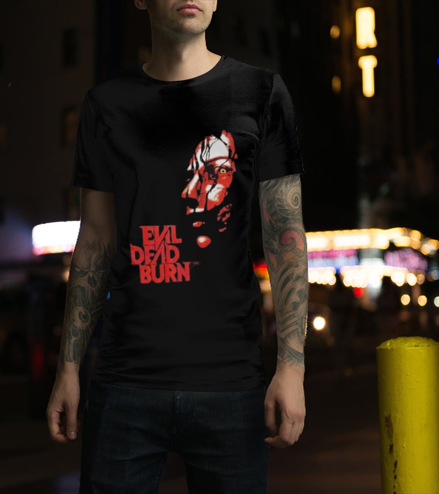 Halloween Horror Nights 2026 Evil Dead Burn Face Red T-Shirt