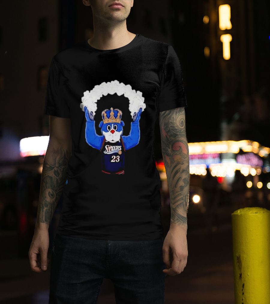 Philadelphia 76ers Franklin The Dog Mascot With Crown NBA 23 Play The Suns T-Shirt