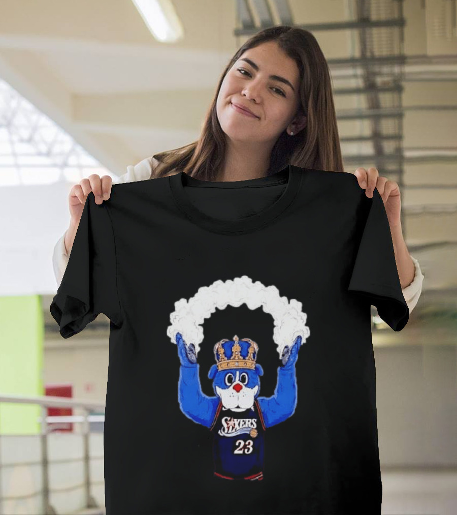 Philadelphia 76ers Franklin The Dog Mascot With Crown NBA 23 Play The Suns T-Shirt