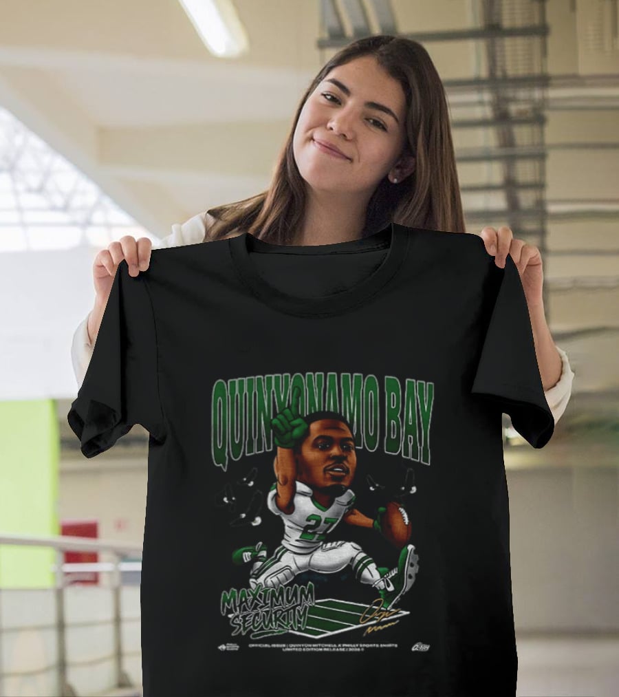 Quinyonamo Bay Maximum Security Quinyon Mitchell Philadelphia Eagles 27 T-Shirt