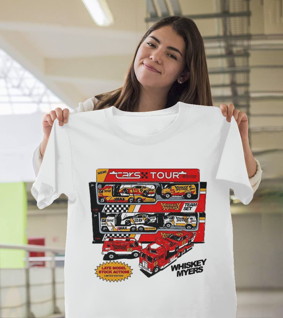NEW Cars Tour Whiskey Myers Team Set Late Model Stock Action Limited Edition T-Shirt