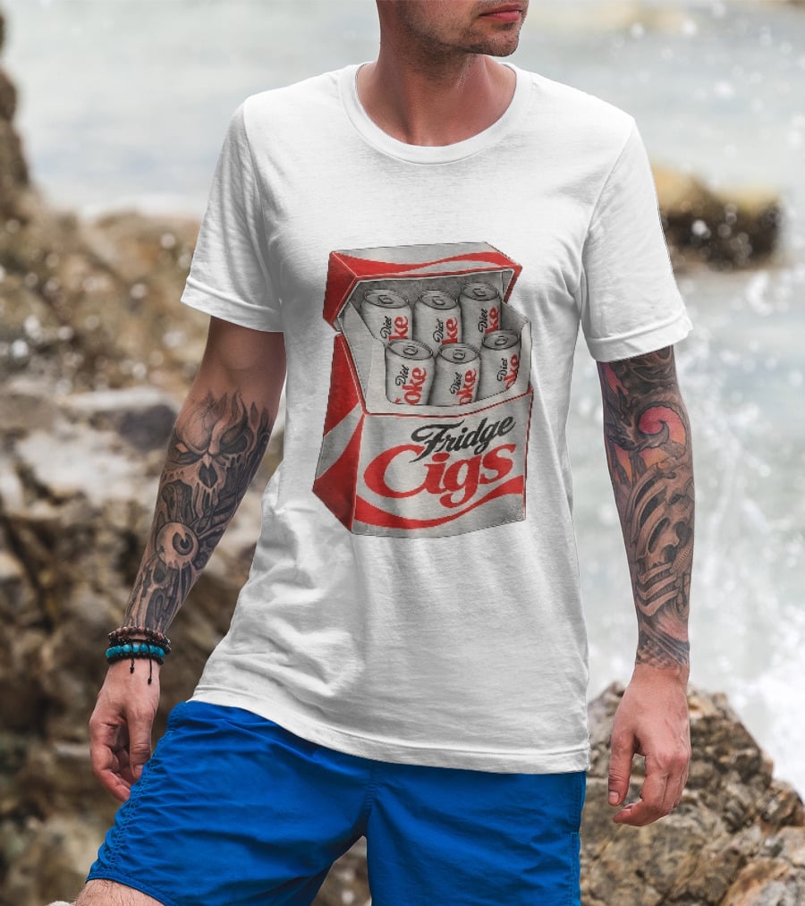 Fridge Cigs Box With Diet Coke Cans T-Shirt