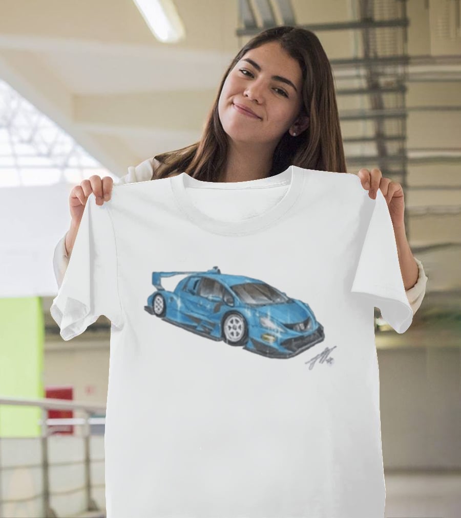 Grentperez Fig Blue Race Car T-Shirt