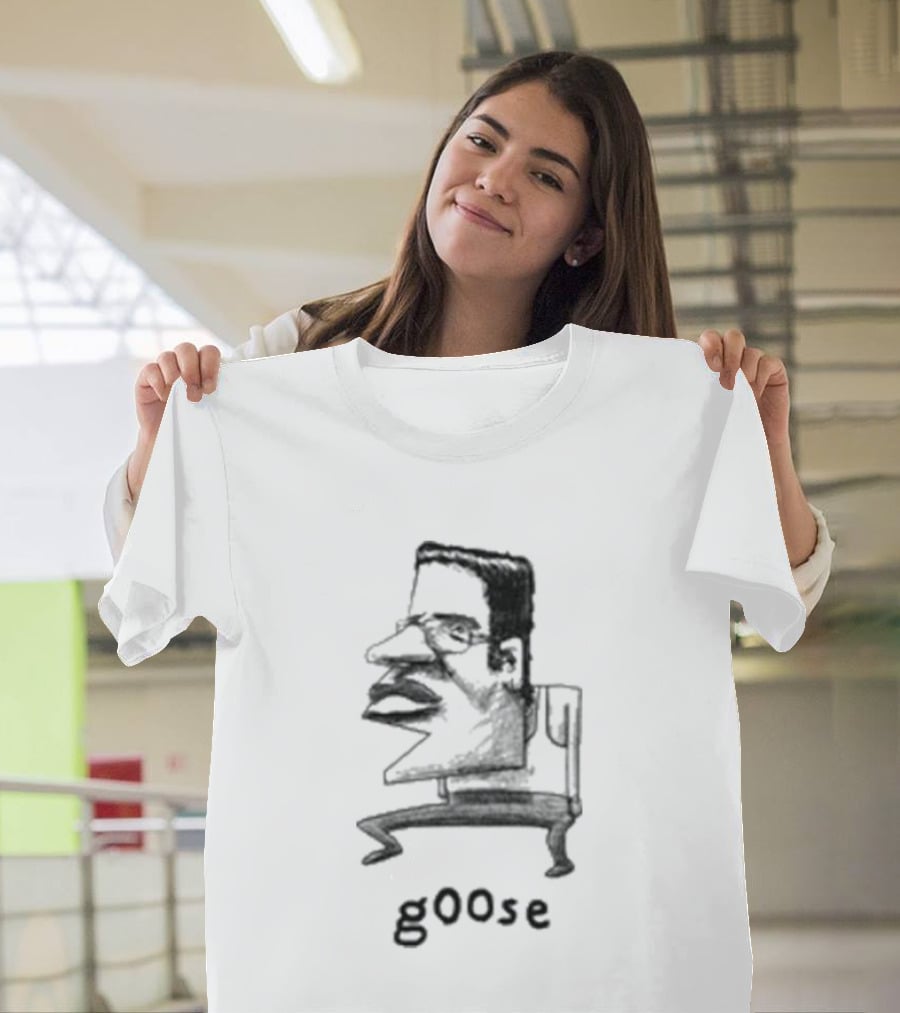 Grentperez G00se Man Goose Text Sketch T-Shirt
