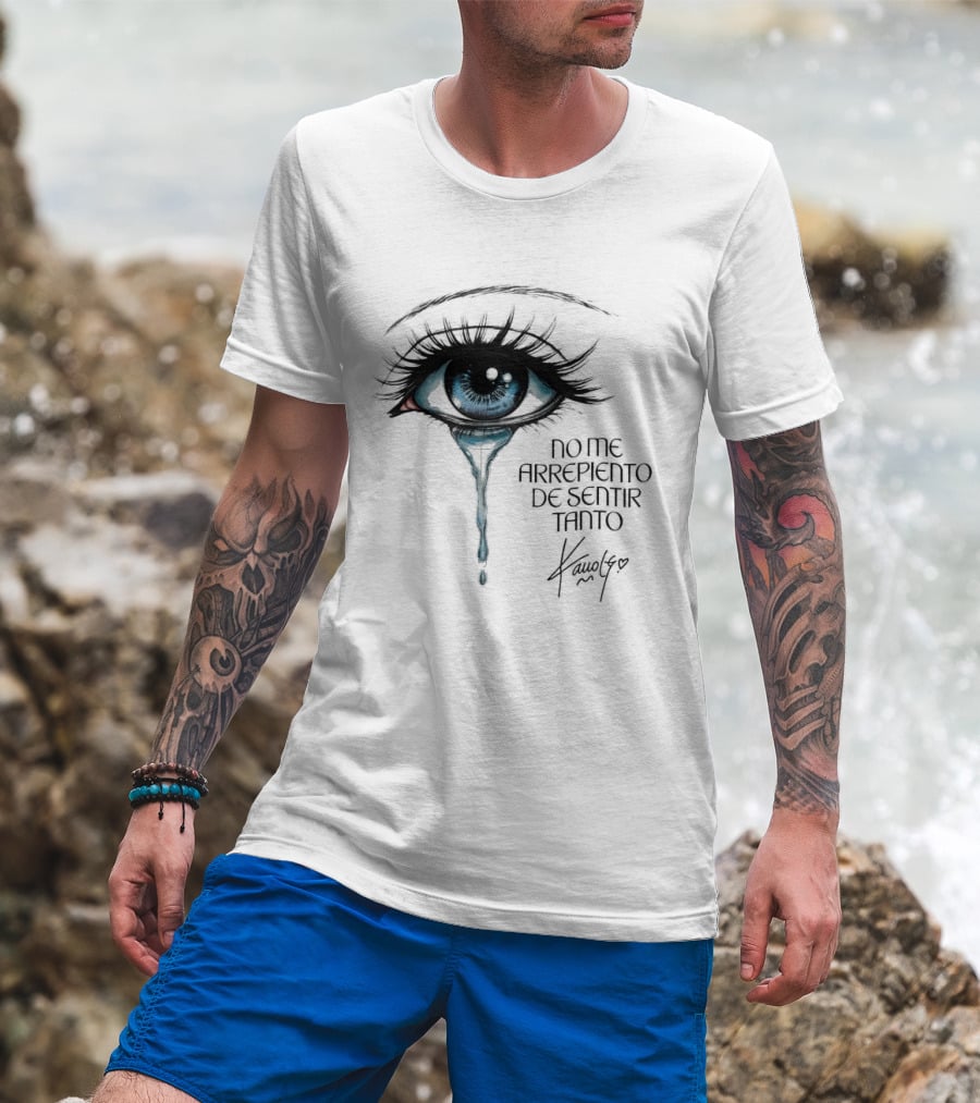 Karol G No Me Arrepiento De Sentir Tanto Crying Blue Eye T-Shirt