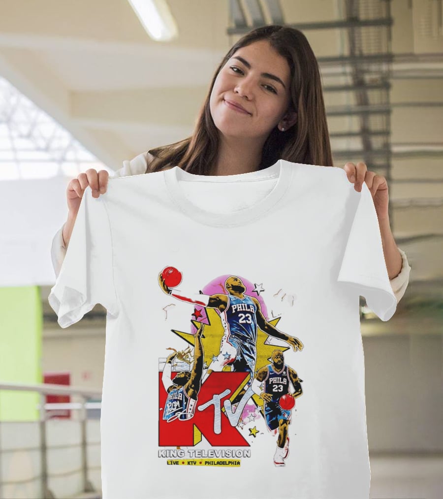 King Television Philadelphia 23 Philadelphia 76ers NBA KTV MTV Live T-Shirt