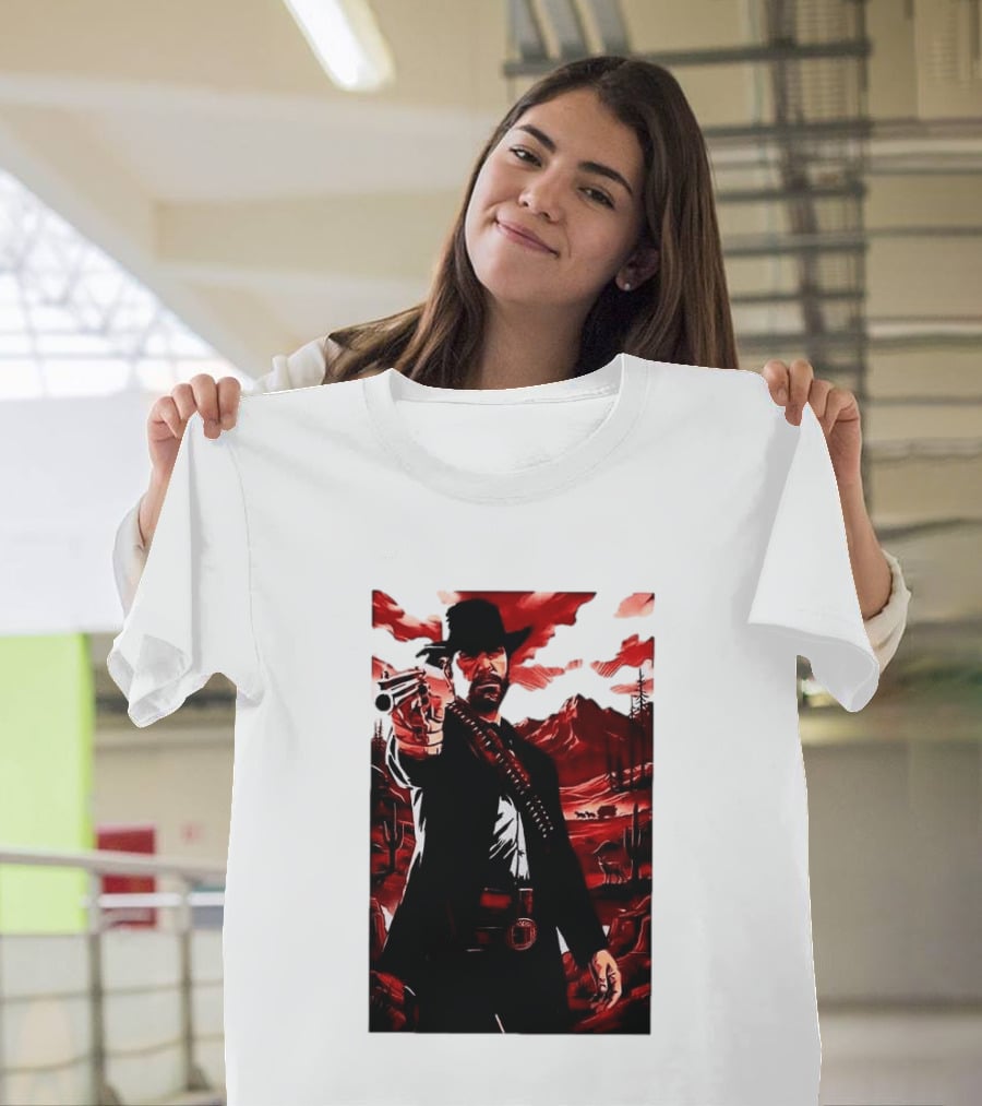 Red Dead Redemption 2 Cowboy Illustration Best Game Ever Made T-Shirt