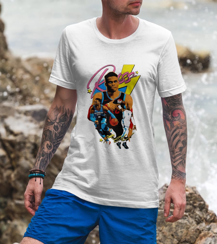 Russell Westbrook Oklahoma City Thunder NBA Russ Basketball Player Iconic Moments T-Shirt