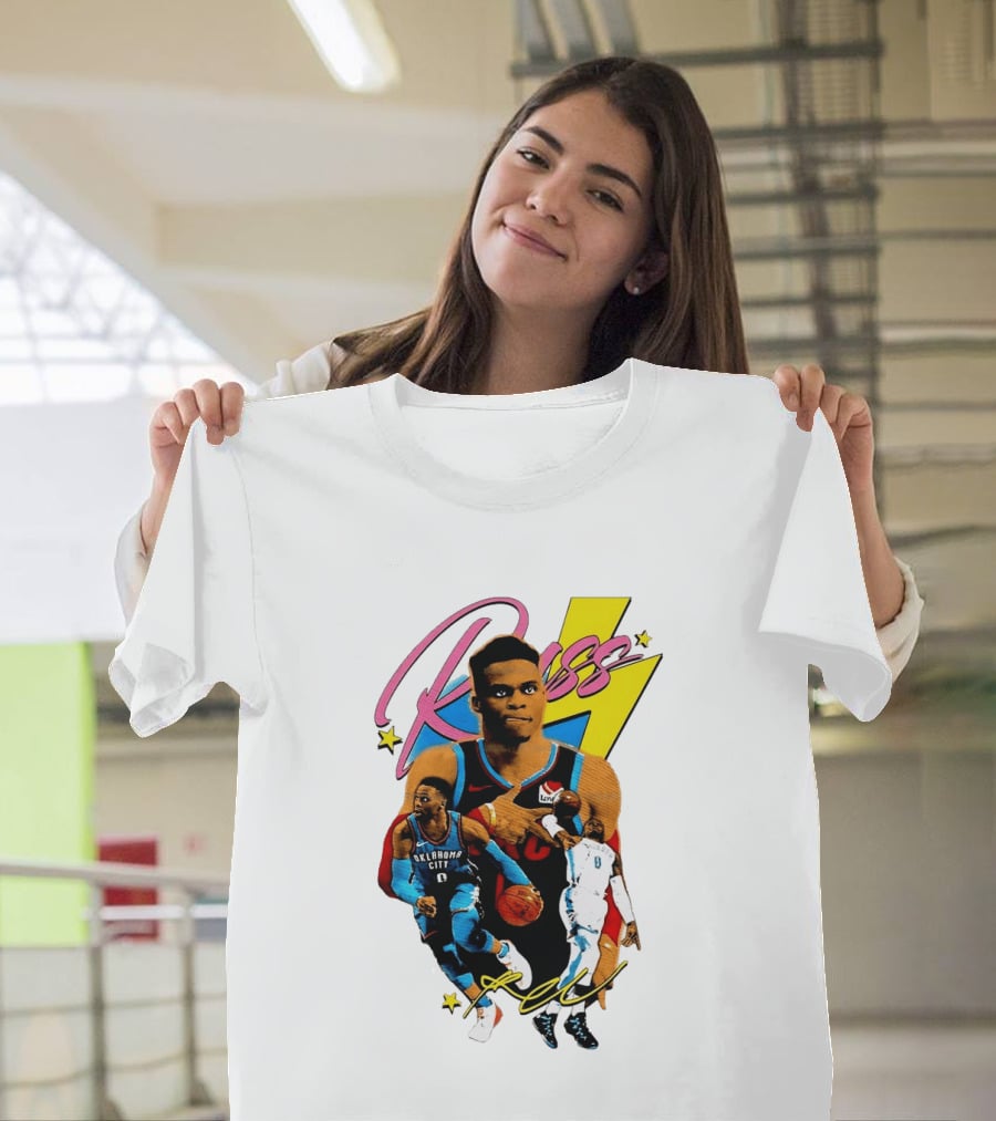Russell Westbrook Oklahoma City Thunder NBA Russ Basketball Player Iconic Moments T-Shirt