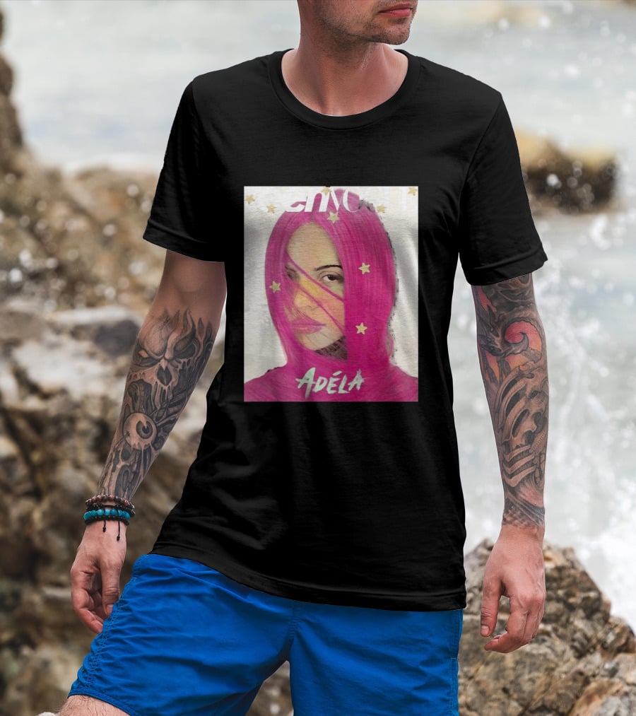 Teen Vogue Cover Adéla Pink Hair Star Accents T-Shirt