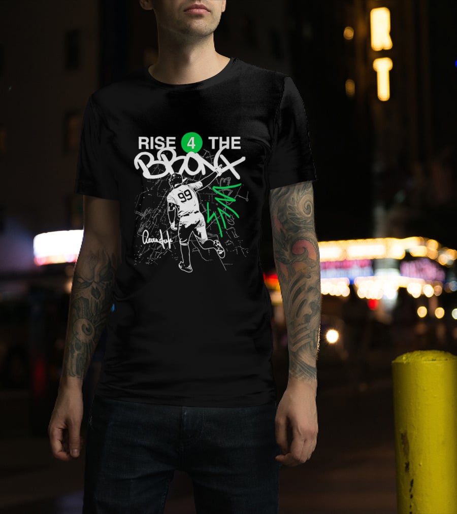 Rise 4 The Bronx Aaron Judge 99 Baseball Graffiti T-Shirt