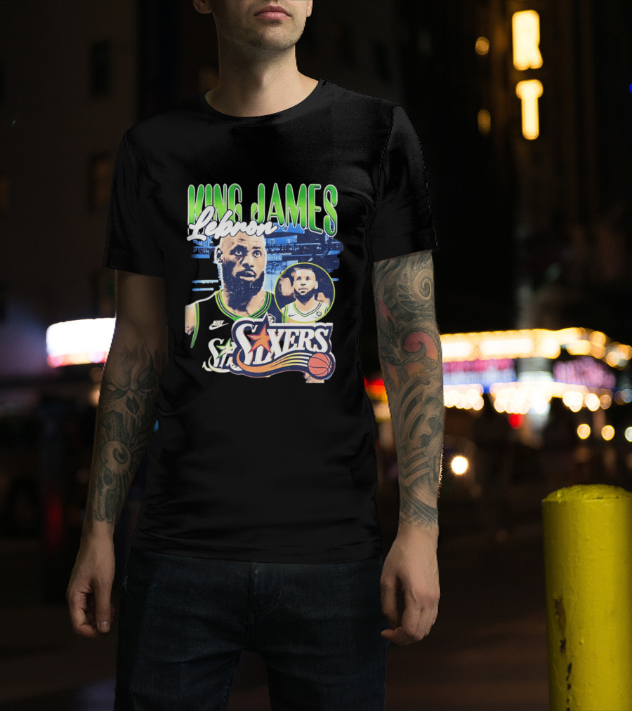 LeBron King James Sixers Philadelphia 76ers NBA Basketball Nike T-Shirt