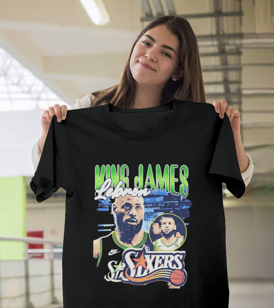 LeBron King James Sixers Philadelphia 76ers NBA Basketball Nike T-Shirt
