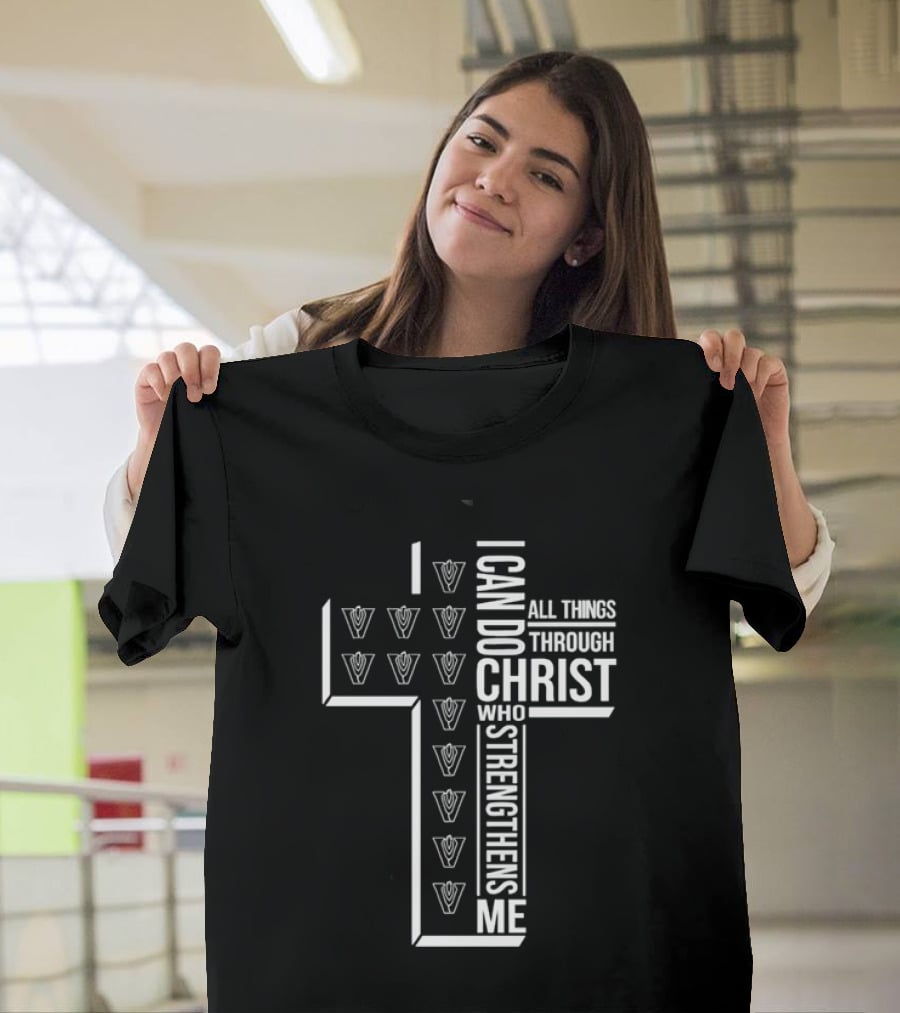 Villanova Wildcats I Can Do All Things Through Christ Who Strengthens Me T-Shirt