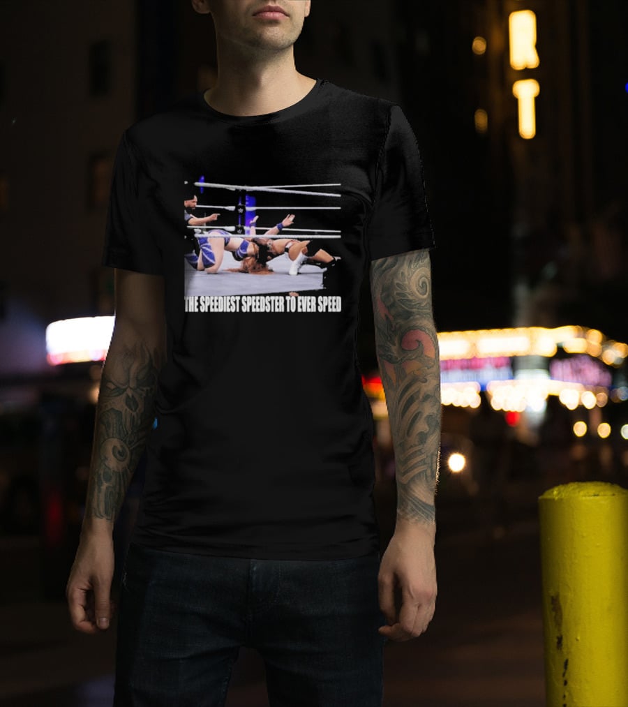 Wrensday Evolved The Speediest Speedster Wrestling Action Sequence T-Shirt